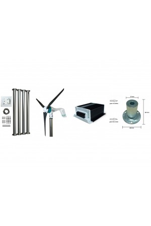 Set Air Speed 500W 12V/24V Rüzgar Türbini + Hibrit Şarj Kontrol Cihazı + Direk Seti iSTA-BREEZE
